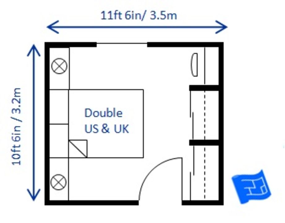 Bedroom Average Size For Master Guest, What Is The Standard Size Of A Bedroom In Meters